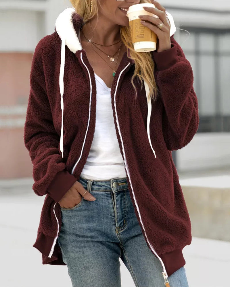 Kapuzenjacke Damen Reißverschluss Modern