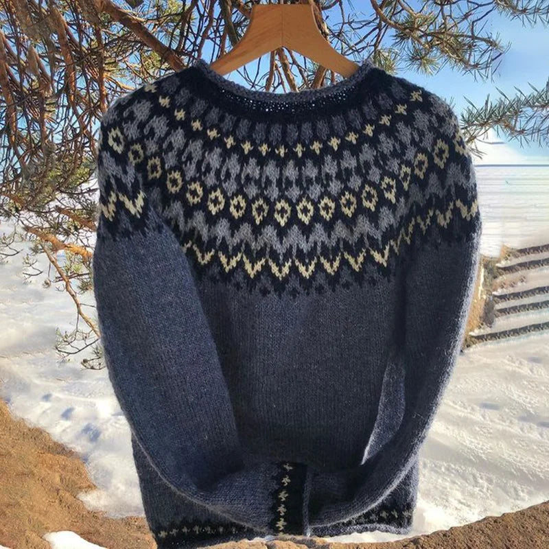 Herren Pullover Rundhals Elegantes Design - IdealeKleiden
