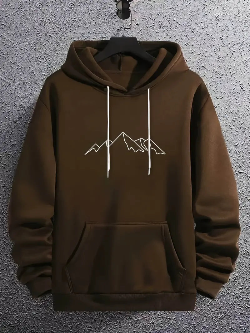 Herren Kapuzenpullover Berg Motiv Trendy