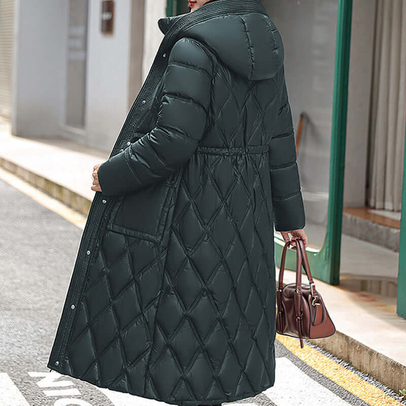 Damen Winterjacke Gepolstert Kapuze Warm