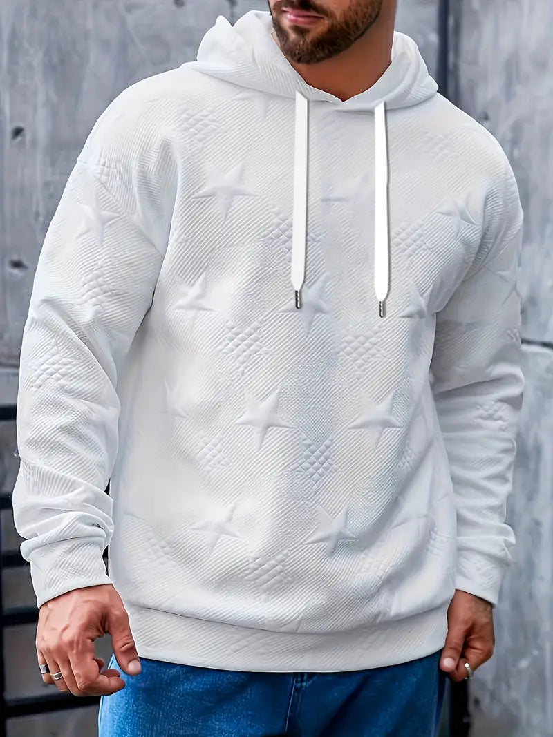 Herren Pullover Kapuze Sternenmuster Trendy