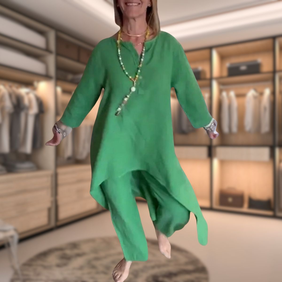 Damen Zweiteiler Oversized Freizeitlook