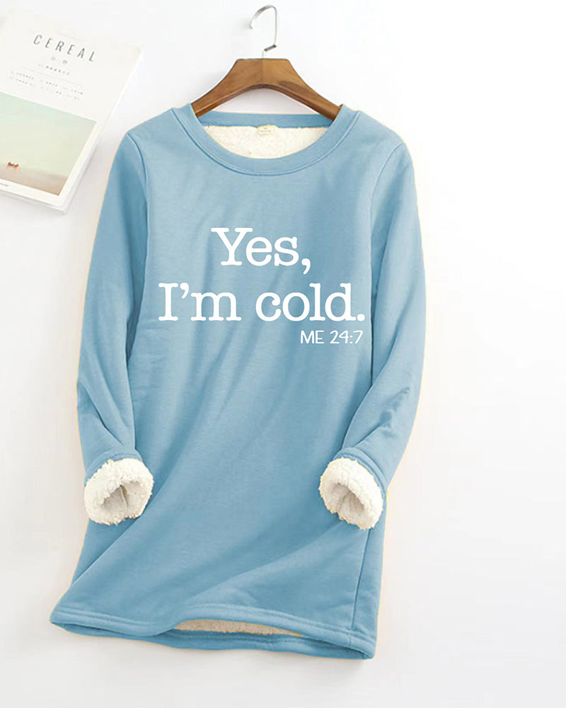 Trendy Sweatshirt Englischer Text Aufdruck