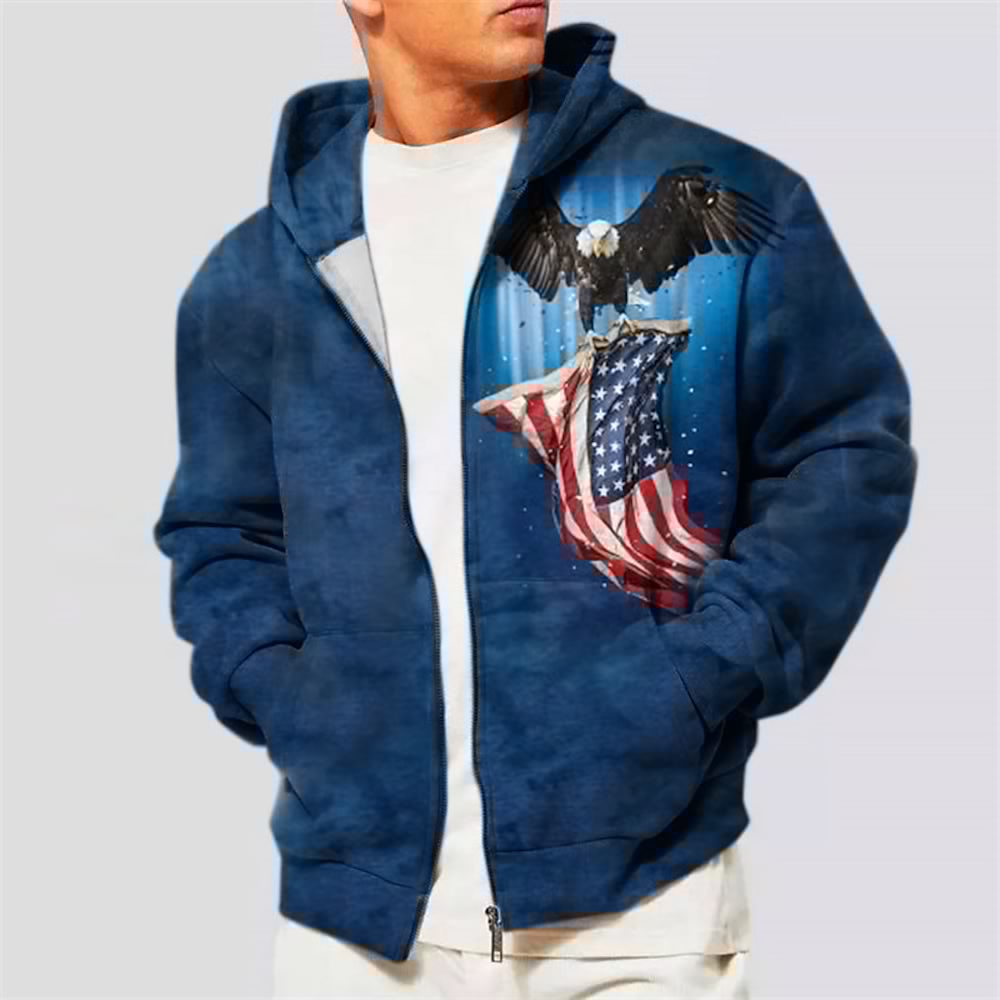 Herren Kapuzenpullover Adler Motiv Cool Design