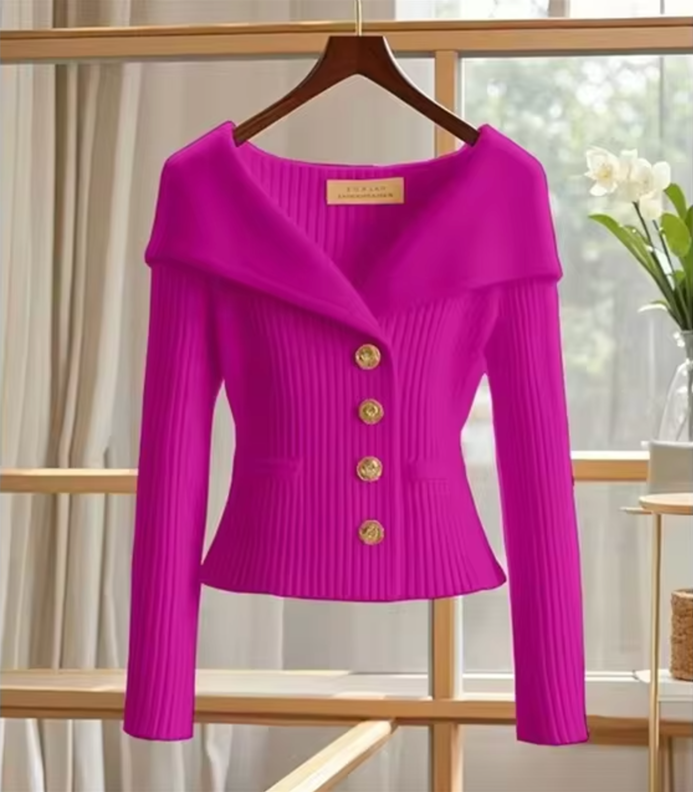 Praktische Strickjacke Damen Kurz Cardigan Übergröße