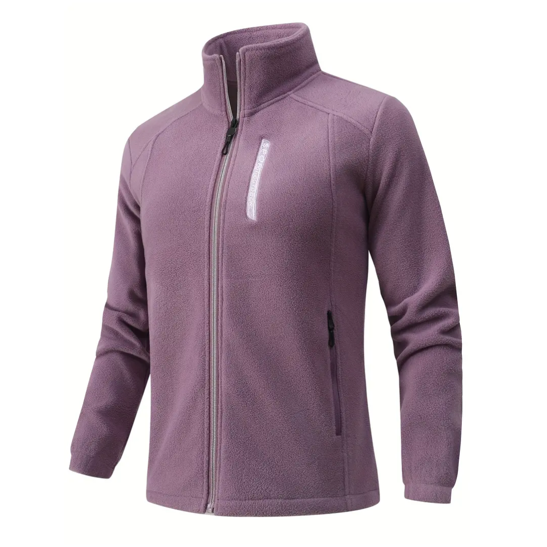 Damen Outdoor Fleecejacke Warm Gefüttert Plüschig