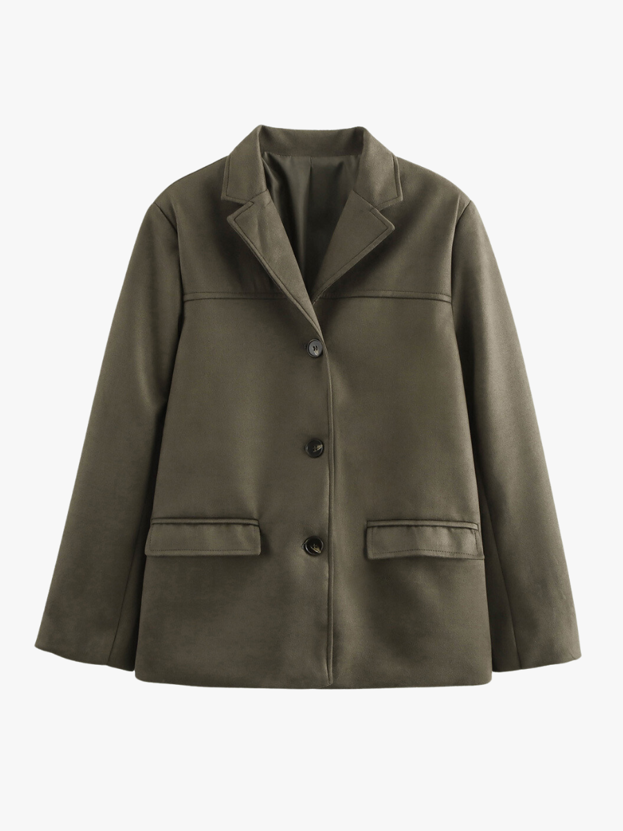 Eleganter Braun Blazer aus Kunstleder