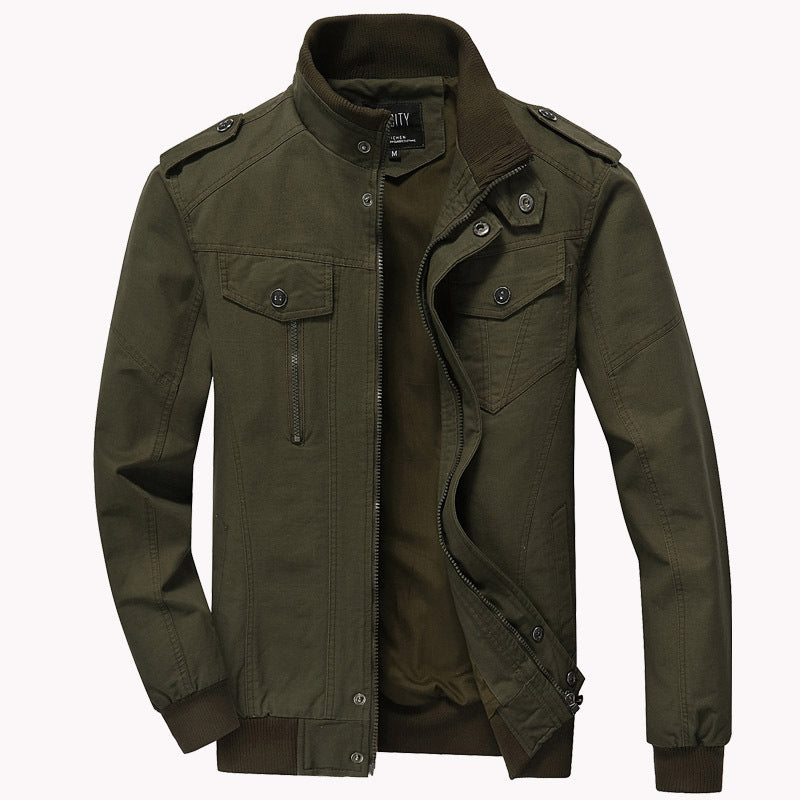 Herren Militärjacke Baumwolle Outdoor Stil