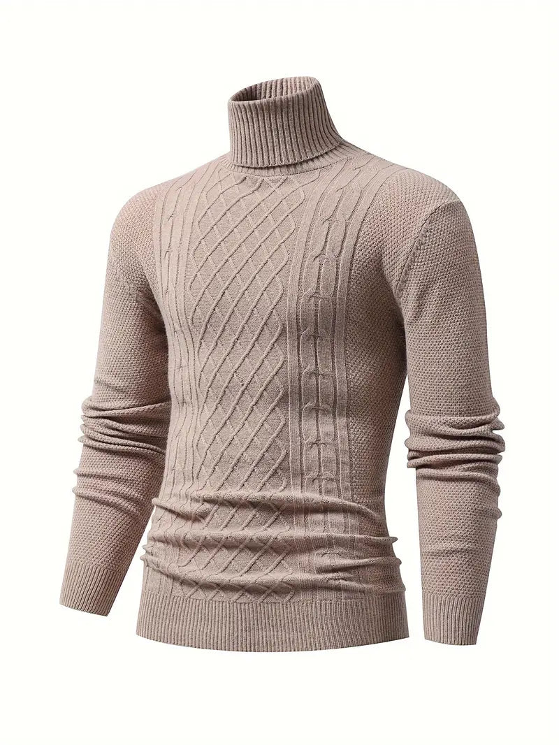 Lässiger Rollkragenpullover Herren Casual