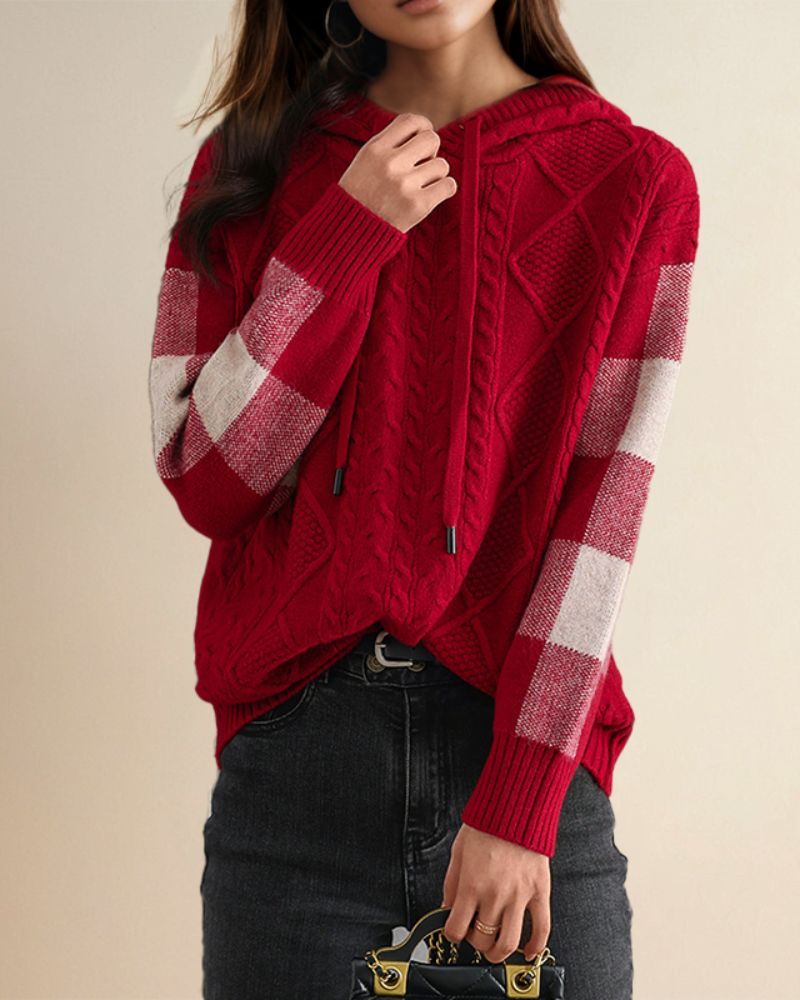 Stylische Hoodie Jacquard Design