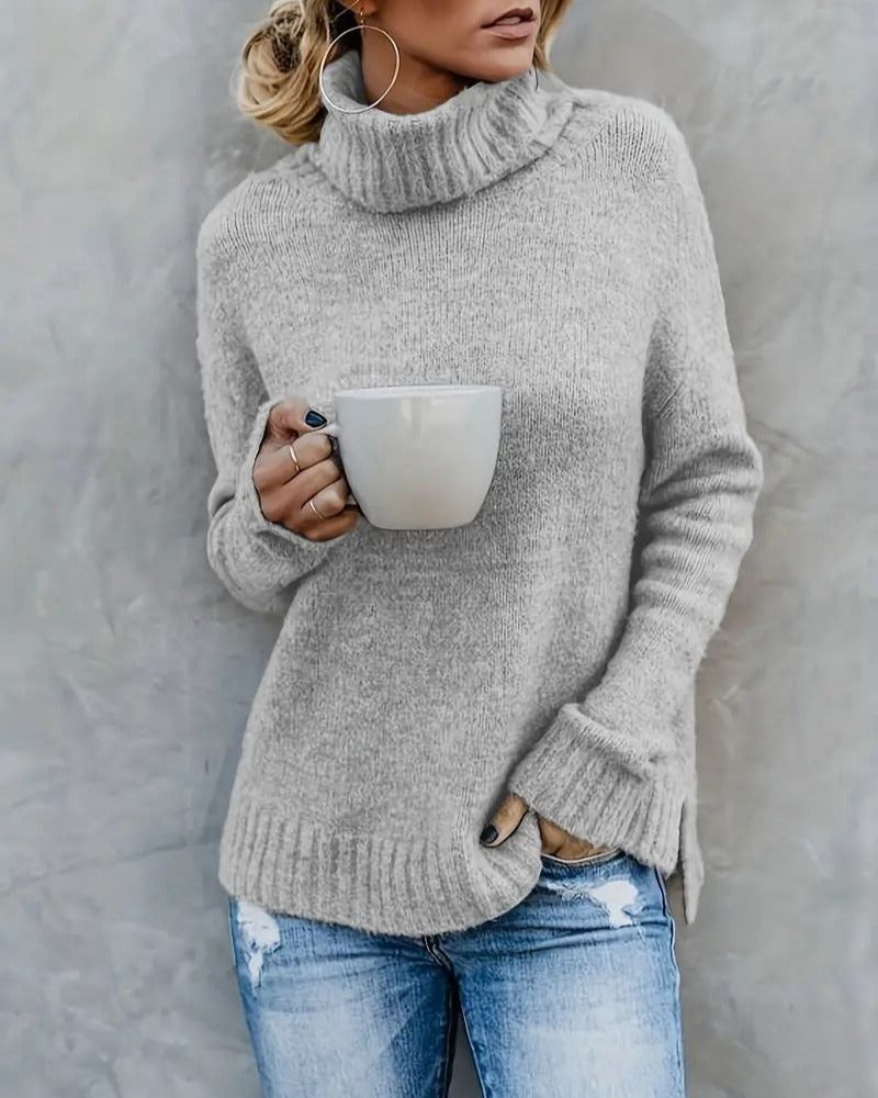 Stylische Frauenpullover | Langärmlige Turtleneck Sweater
