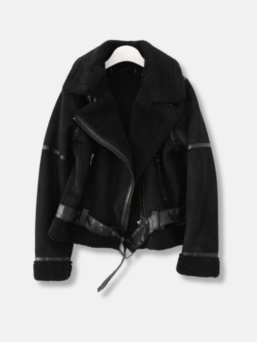 Wintermantel Damen Warm Faux-Fell-Futter