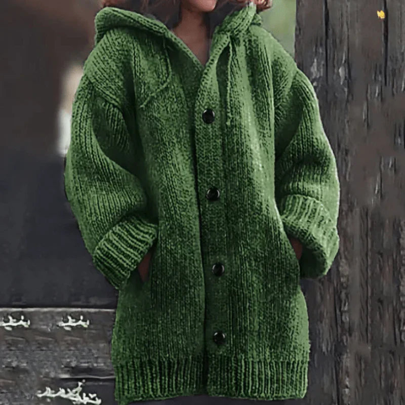 Damen Strickcardigan Weich Warm