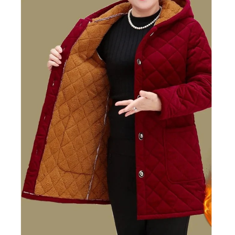 Damen Steppjacke Warm Elegant