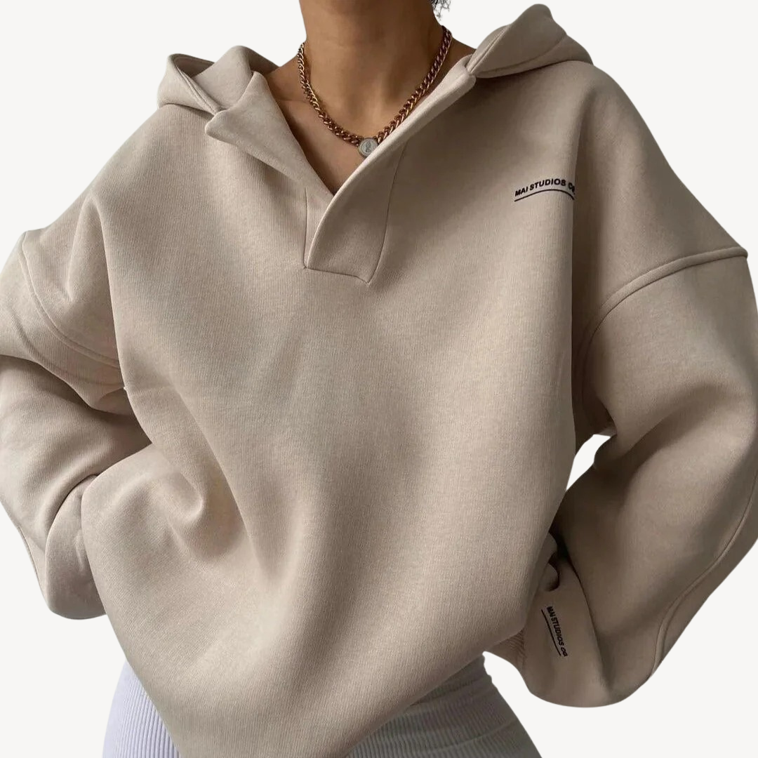 Weiche Damen Fleece Hoodie Oversized