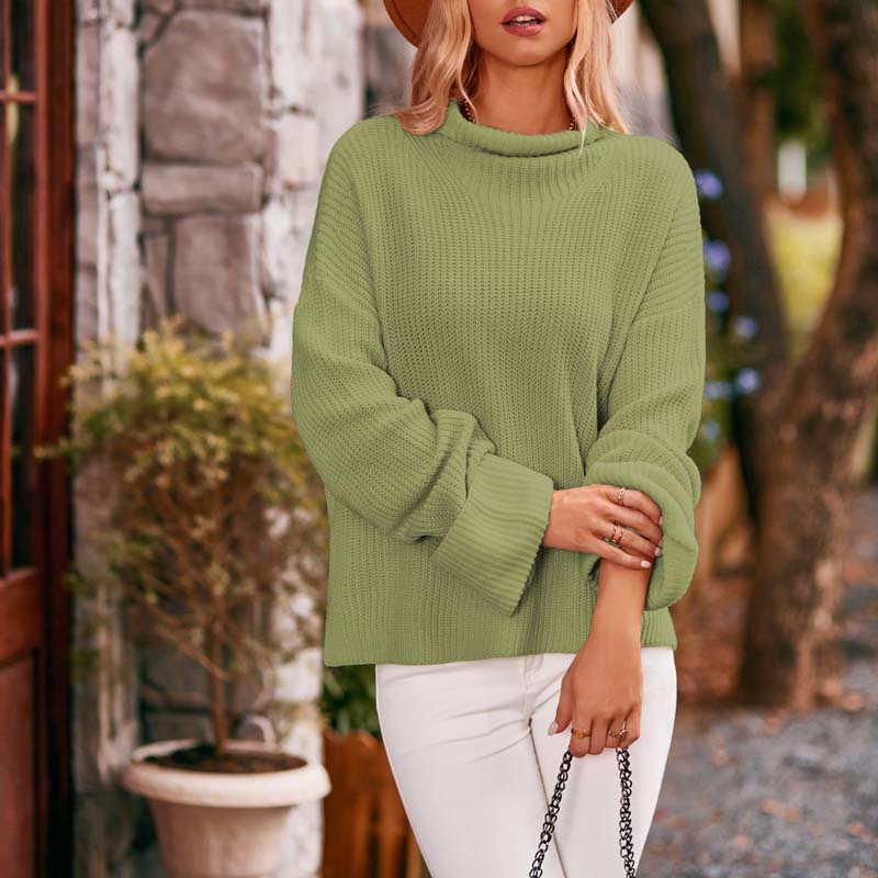 Elegante Damenstrickpullover Einfarbig Zeitlos