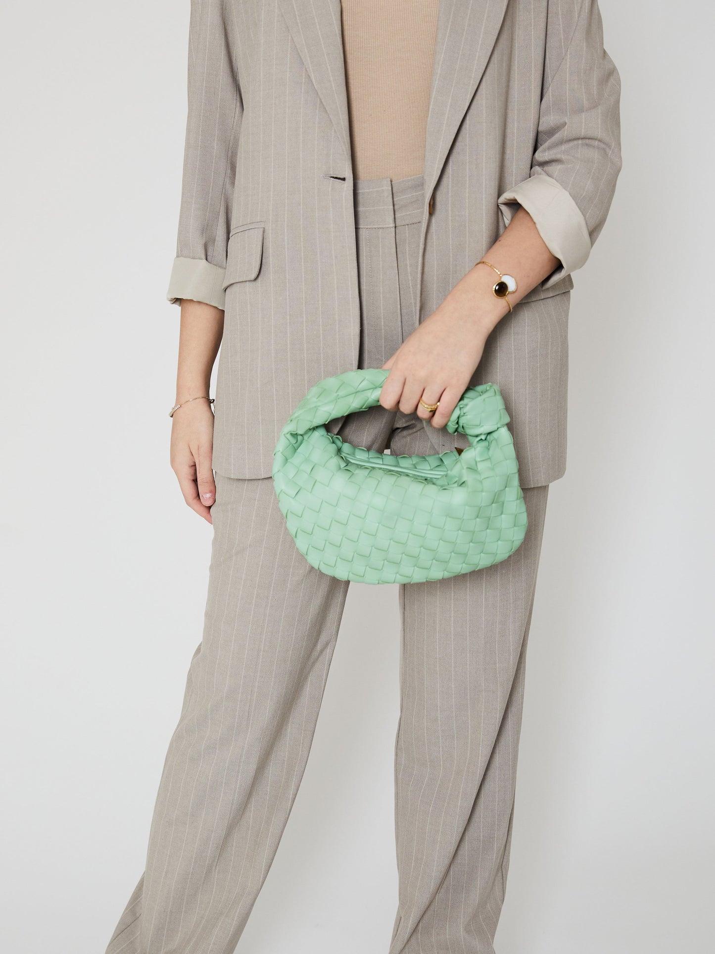 Moderne Minzgrüne Tasche aus Gewebe - IdealeKleiden