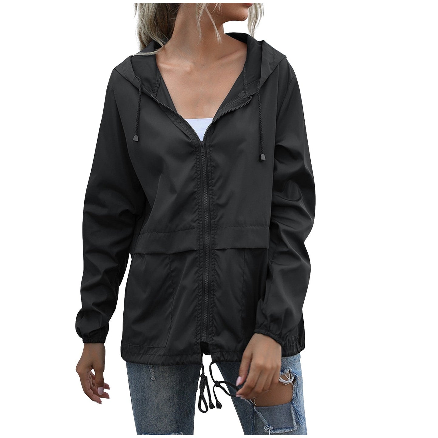 Leichtgewicht Windbreaker Kapuzenjacke