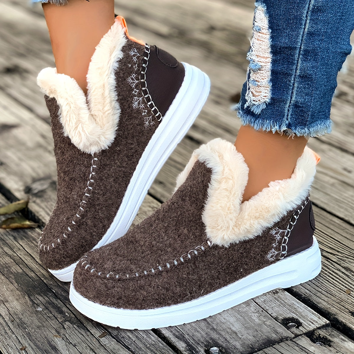 Damenschuhe Warmfleece Rutschfest
