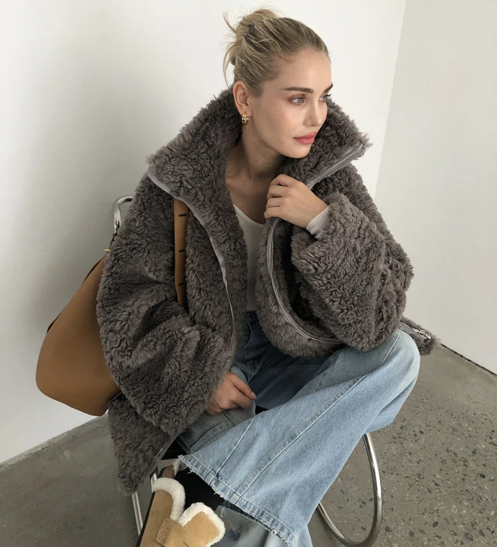 Damen Fleecejacke Übergröße Bequem