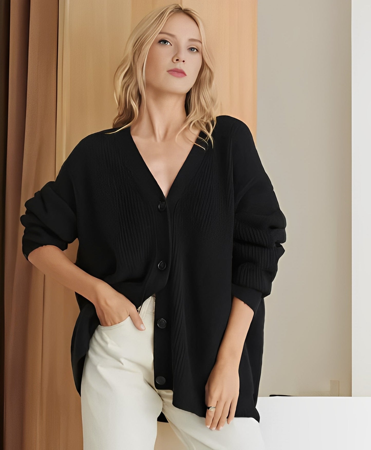 Weicher Oversize Cardigan Damen Kaschmir Qualität