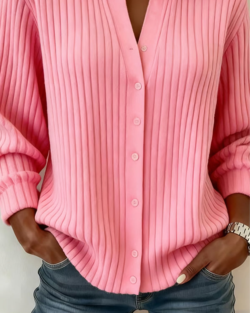 Damenschal Langarm Pullover Rundhals - IdealeKleiden