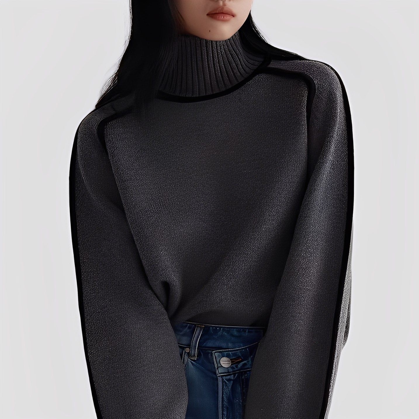 Eleganter Damen Rollkragenpullover Casual Style