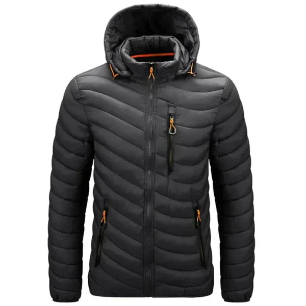 Herren Daunenjacke Wasserfest mit Abnehmbarer Kapuze