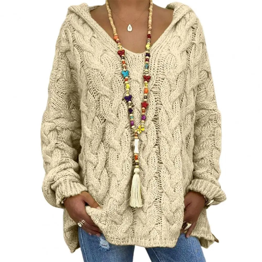 Stylische Damenhoodie V-Ausschnitt