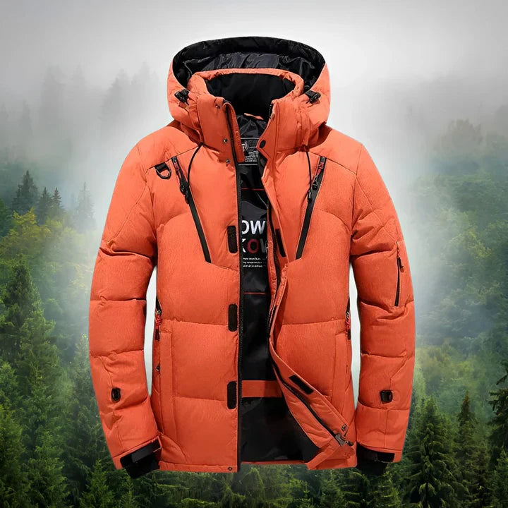 Winterparka Herren Daunenjacke Abnehmbare Kapuze