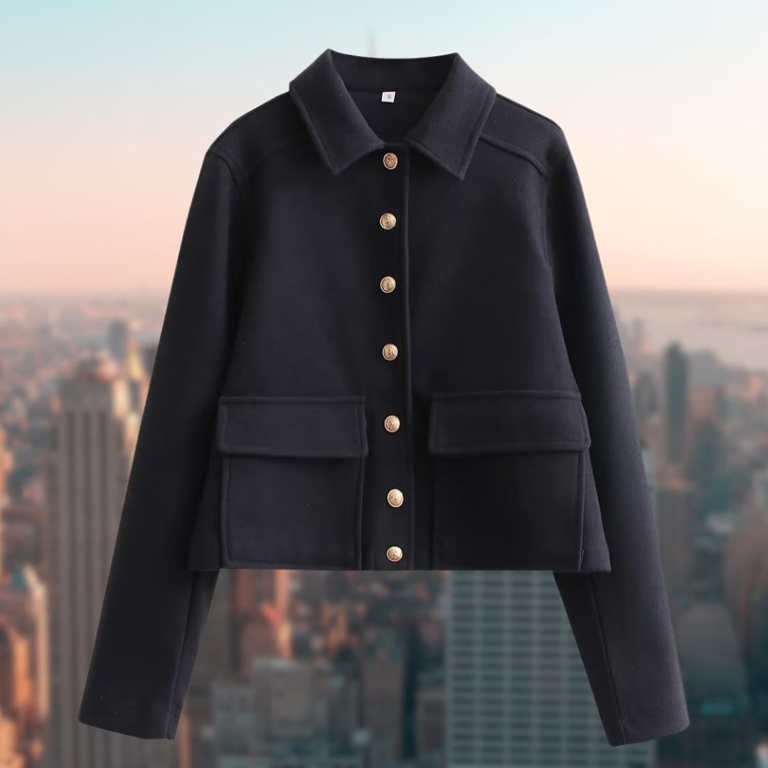 Damen Wolljacke Herbstlich Elegant Lang