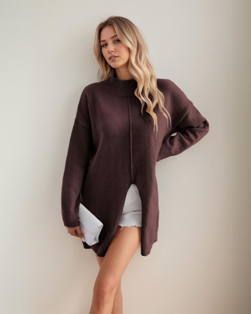 Stylischer Longline Pullover Modern & Einfach