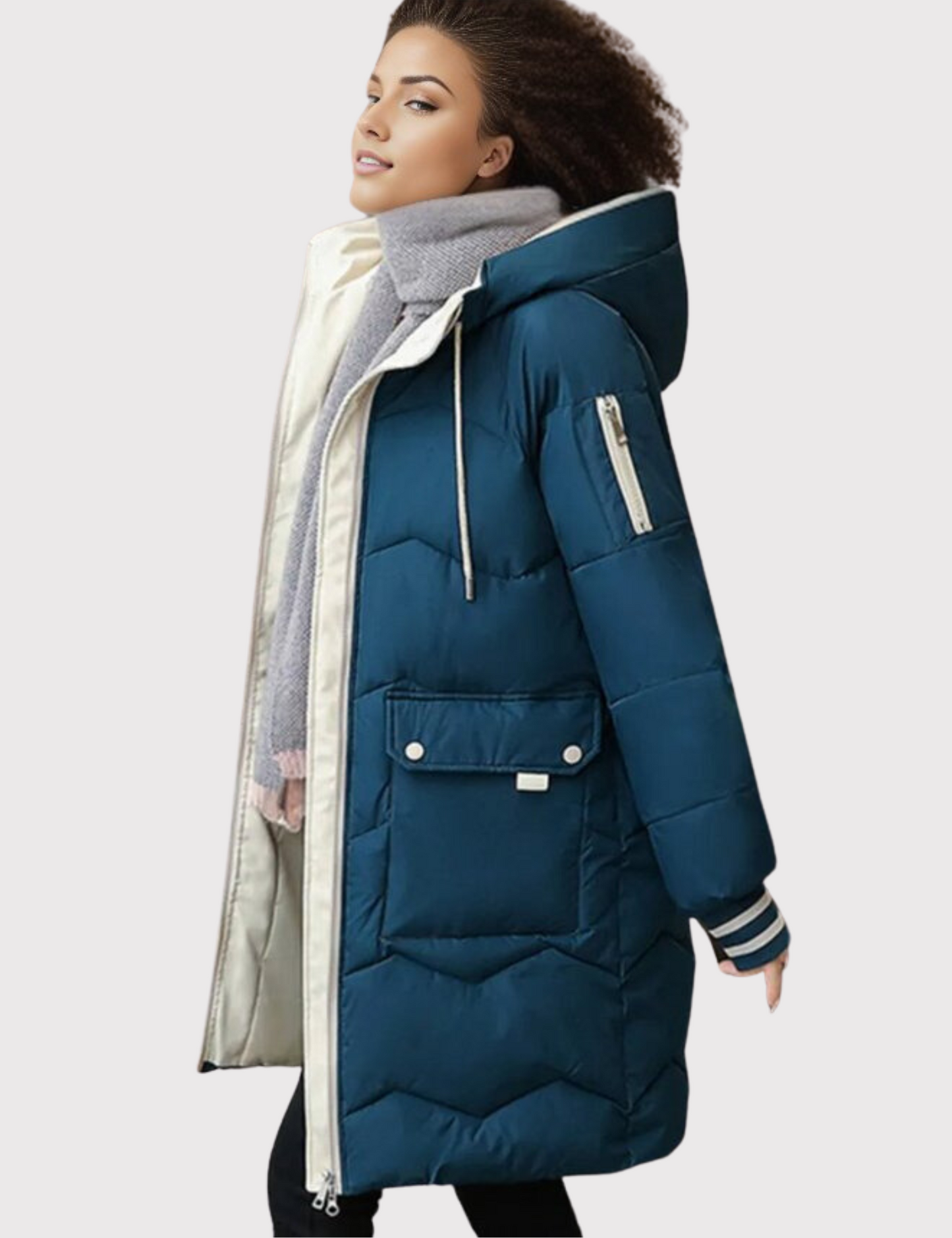 Warme Winterjacke Isoliert Damen