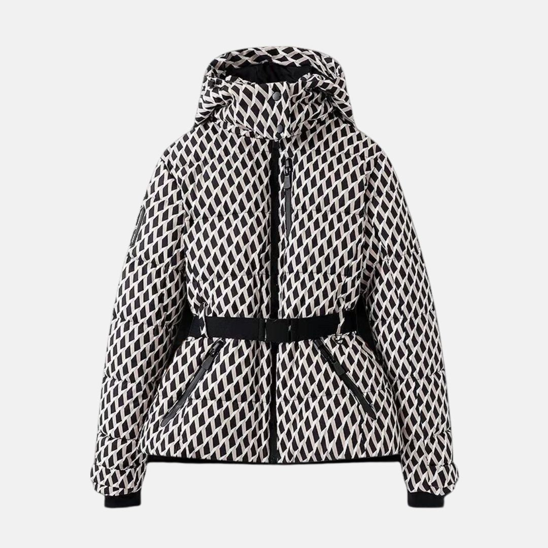 Warme Winterjacke Gequiltet mit Kapuze