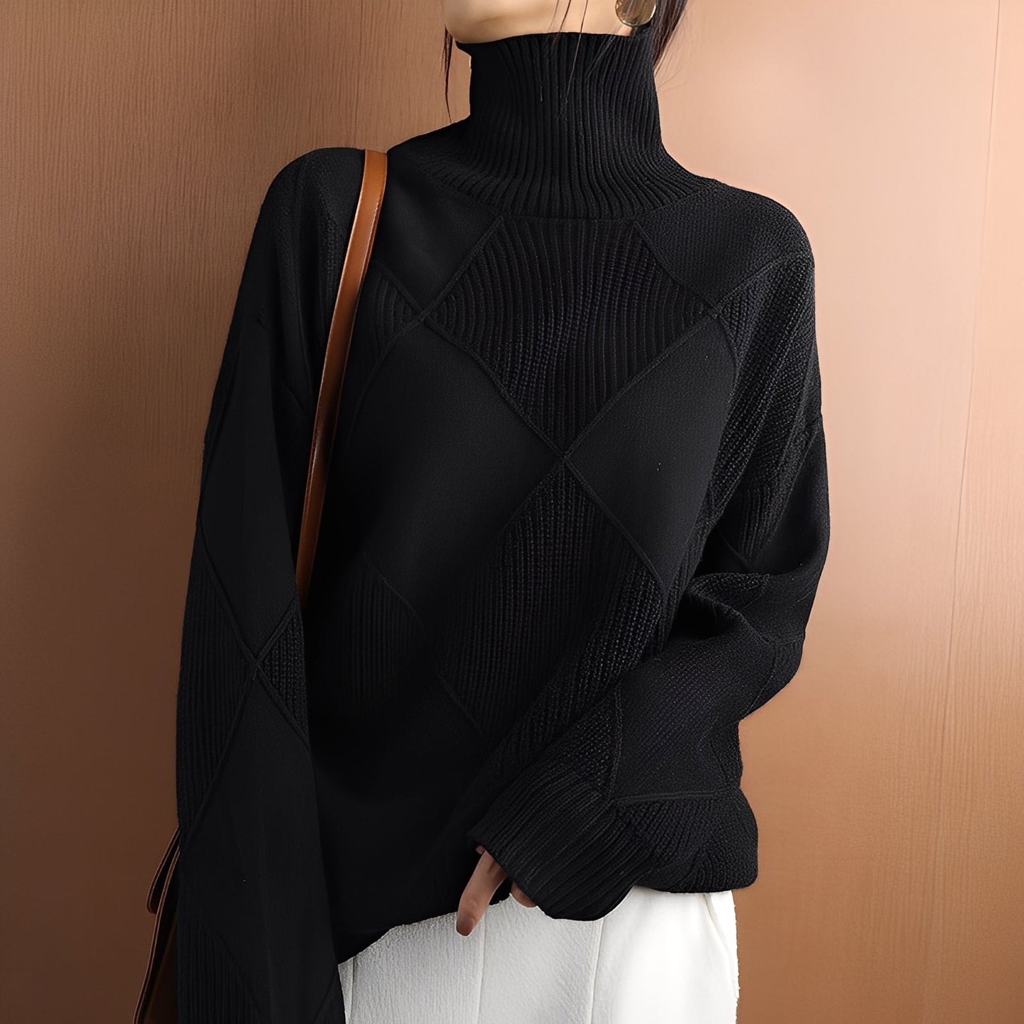 Weicher Damen Rollkragen Pullover Gemütlich