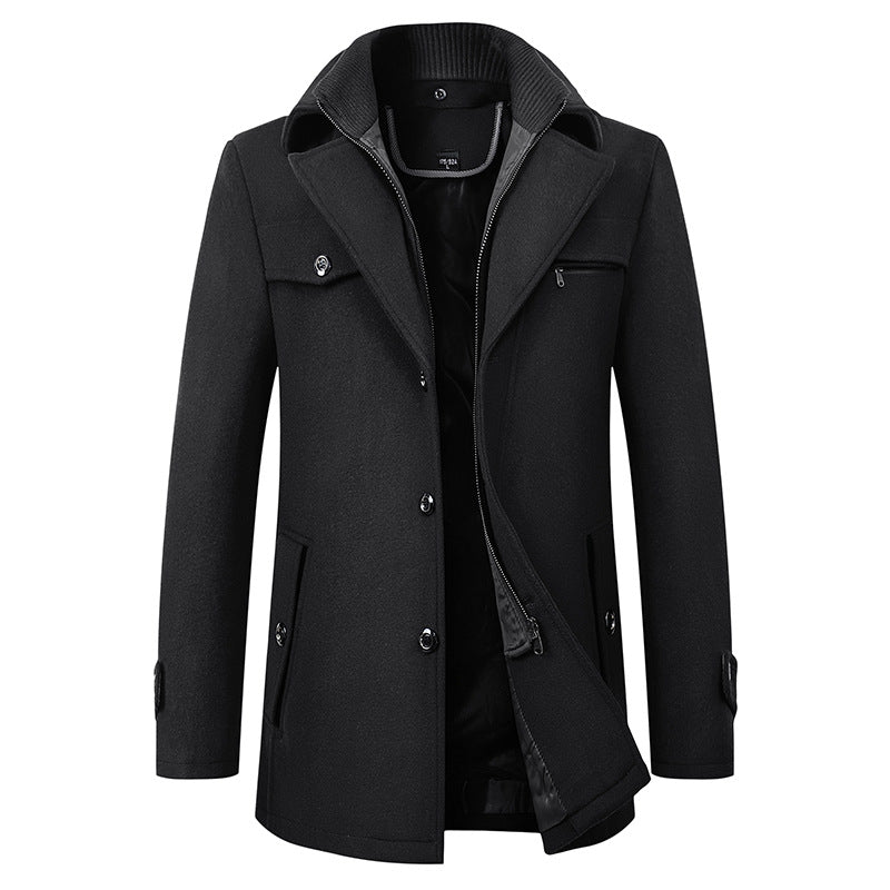 Stylisher Wintermantel Wolle Herren