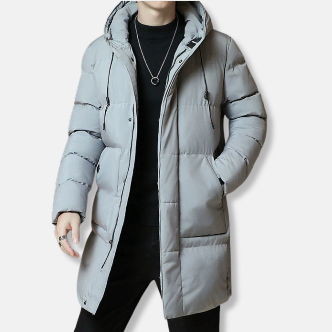 Wasserdichte Winterjacke Lange Gepolsterte Kapuze