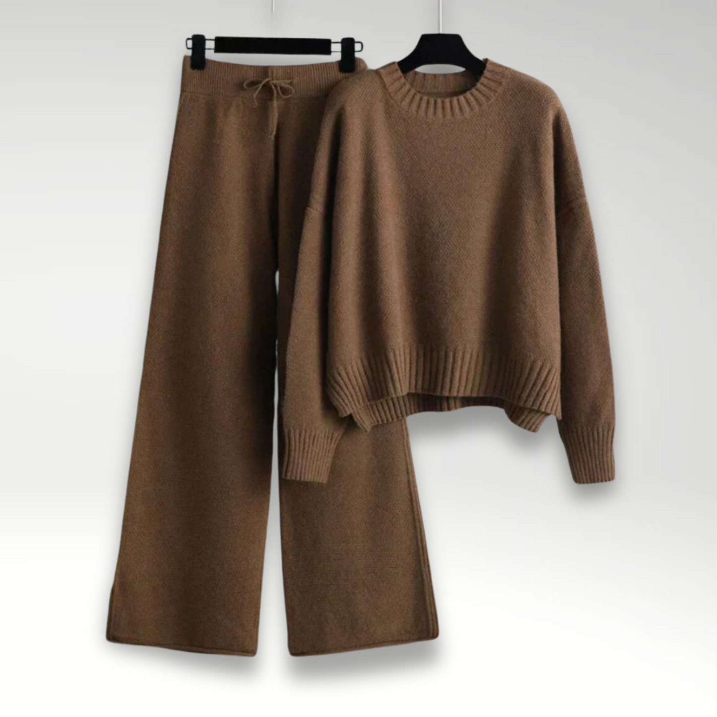 Elegantes Tricot-Kleid mit Kordelverschluss