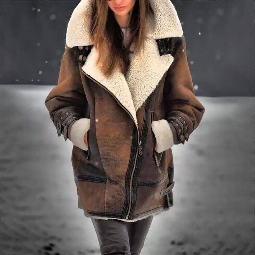 Elegante Damenjacke Mittellang Casual Style