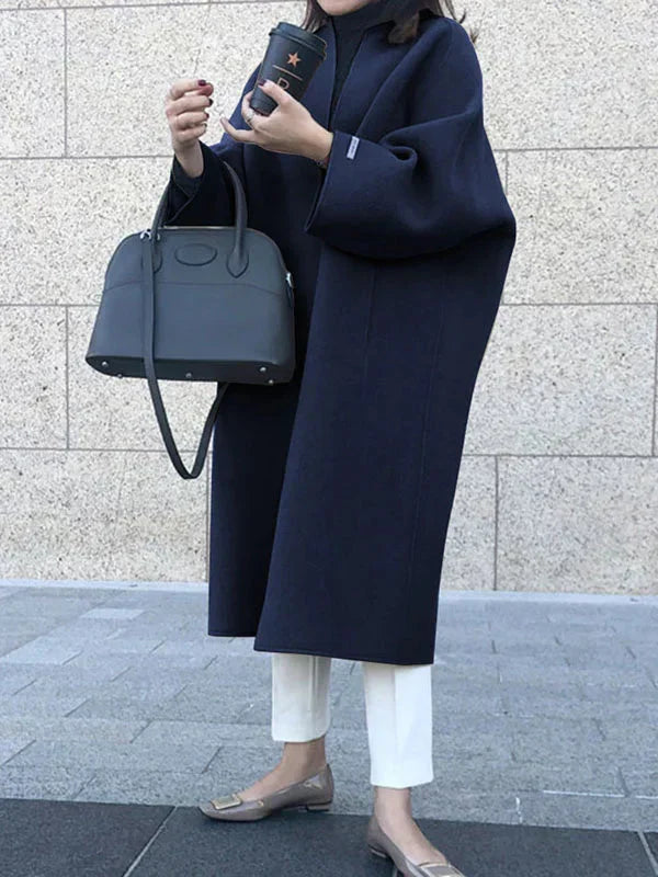 Lisi - Damen Wollmantel Lang Elegant