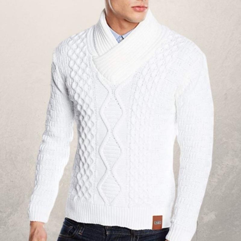 Warme Wollpullover Kabelstrick Wintermode