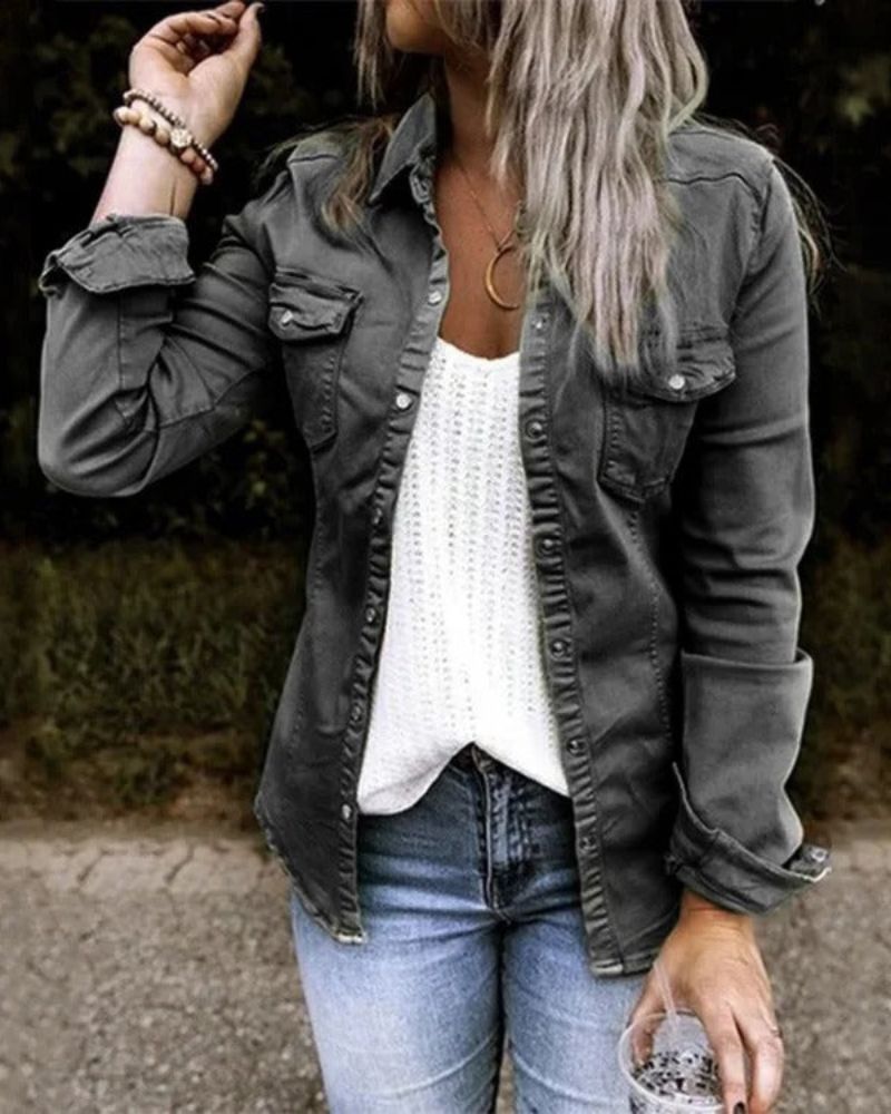 Modische Damenjacke Klassisch Jeans