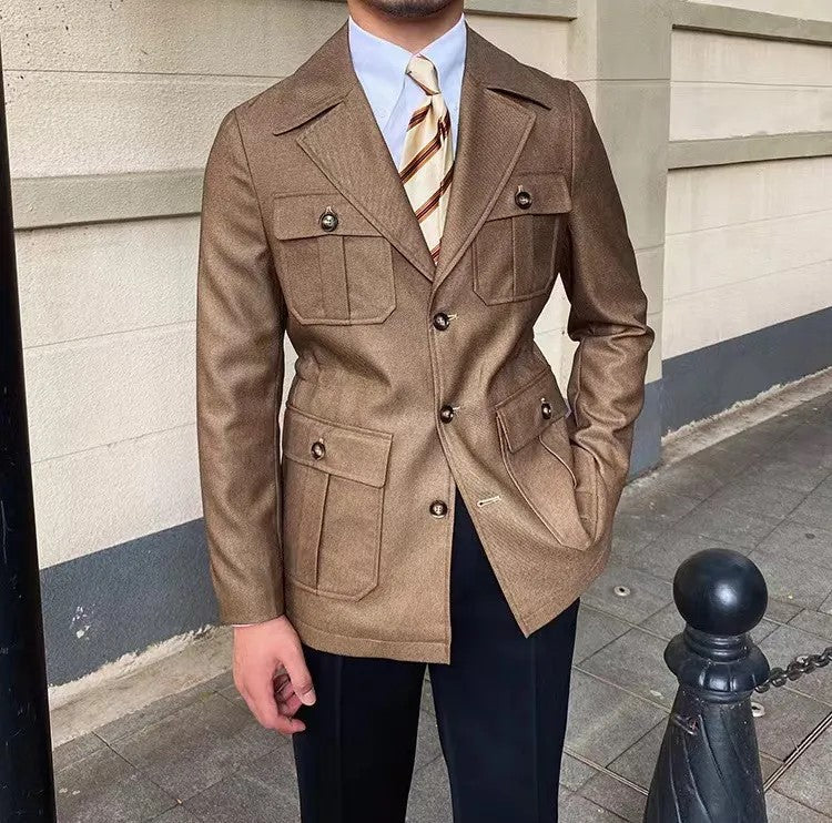 Elegante Winterjacke Stehkragen Luxus Design