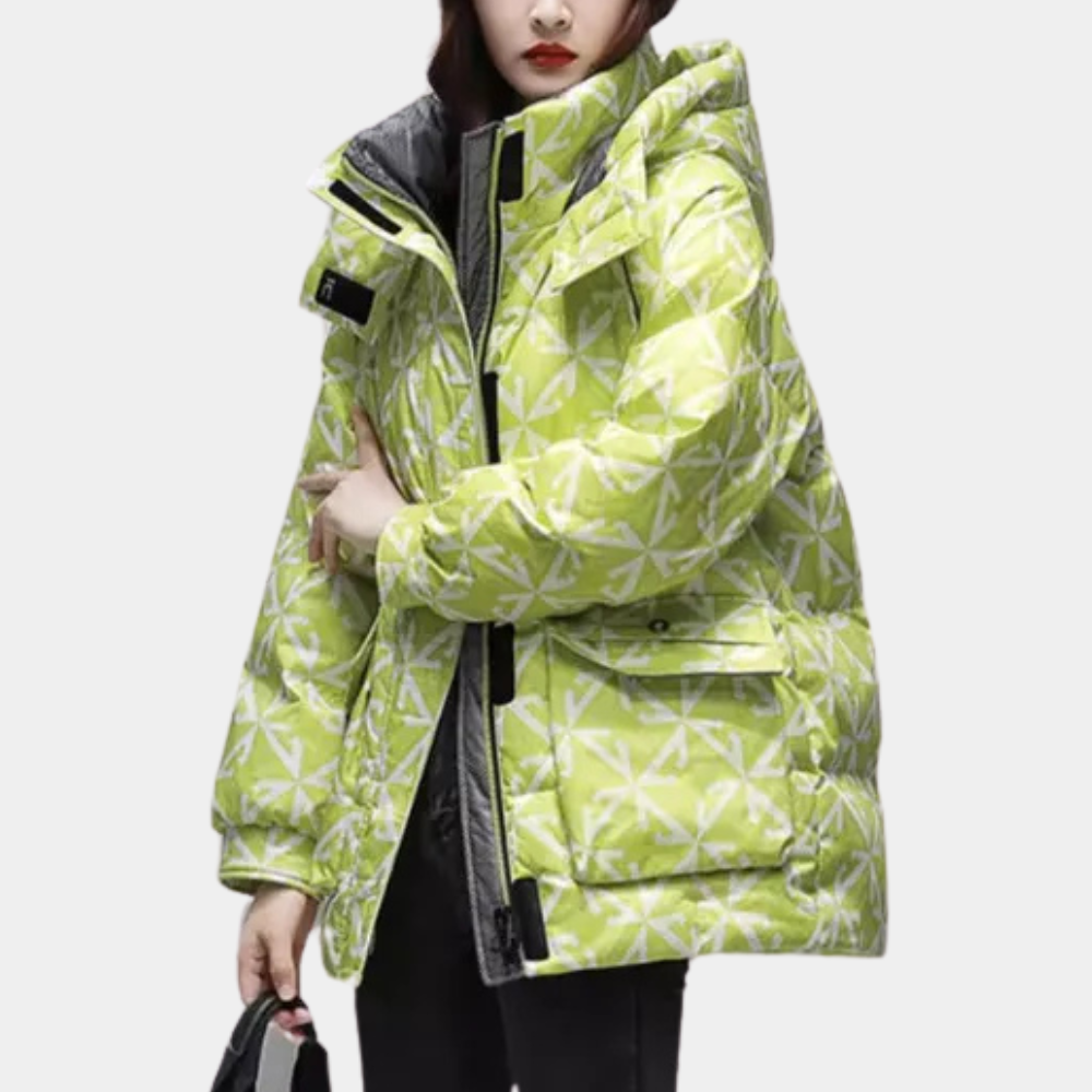 Elegante Damenwinterjacke Warm Gepolstert