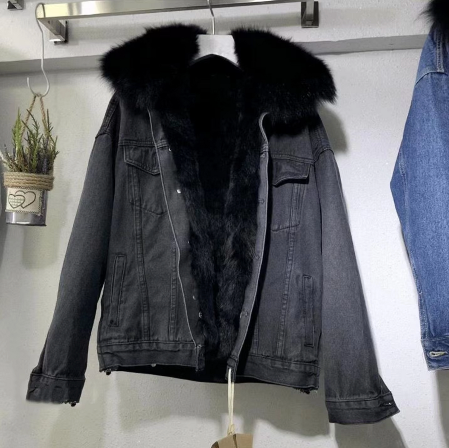 Modische Jeansjacke aus Weichem Baumwollstoff