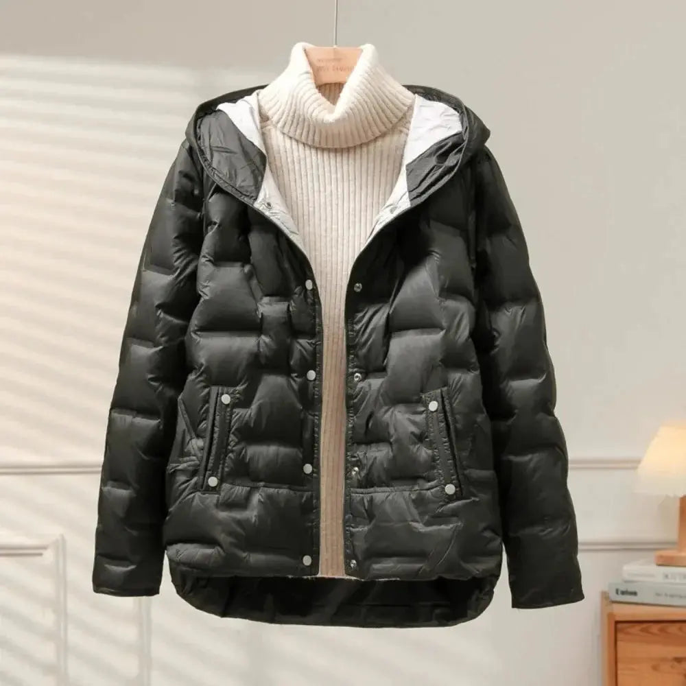 Winterjacke Damen Warm Daunenfüllung
