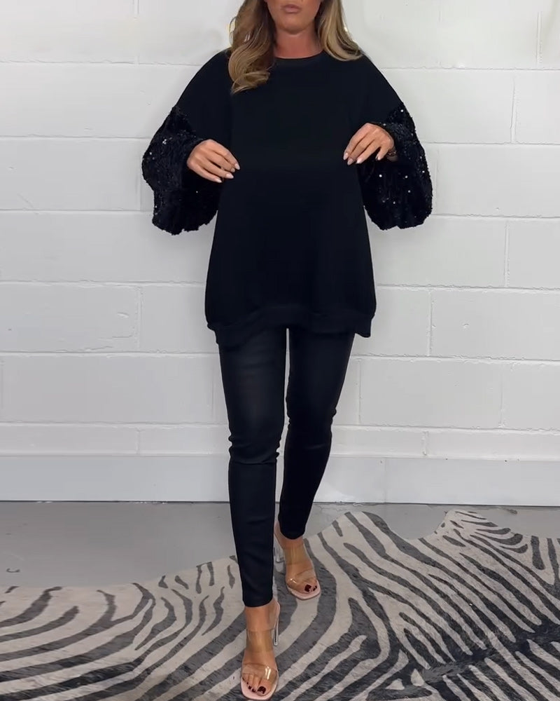 Bequeme Sweatjacke Rundhals Pullover Damen - IdealeKleiden