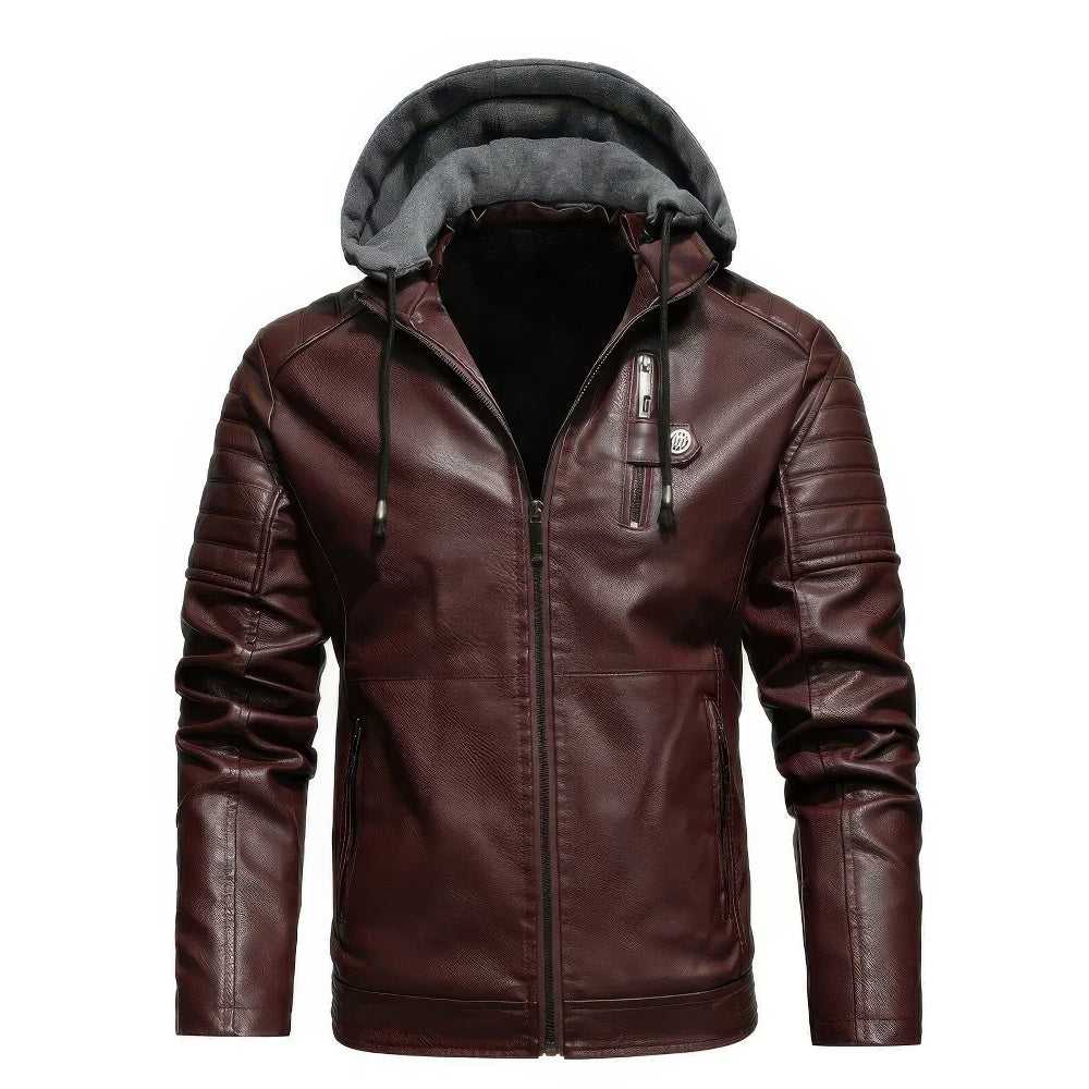 Herren Winterjacke Kapuze Warm Luxus