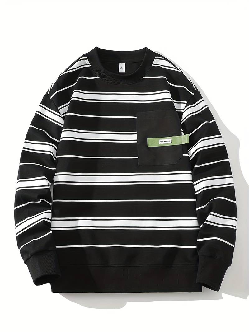 Stylisher Streifenpullover Herren Modern