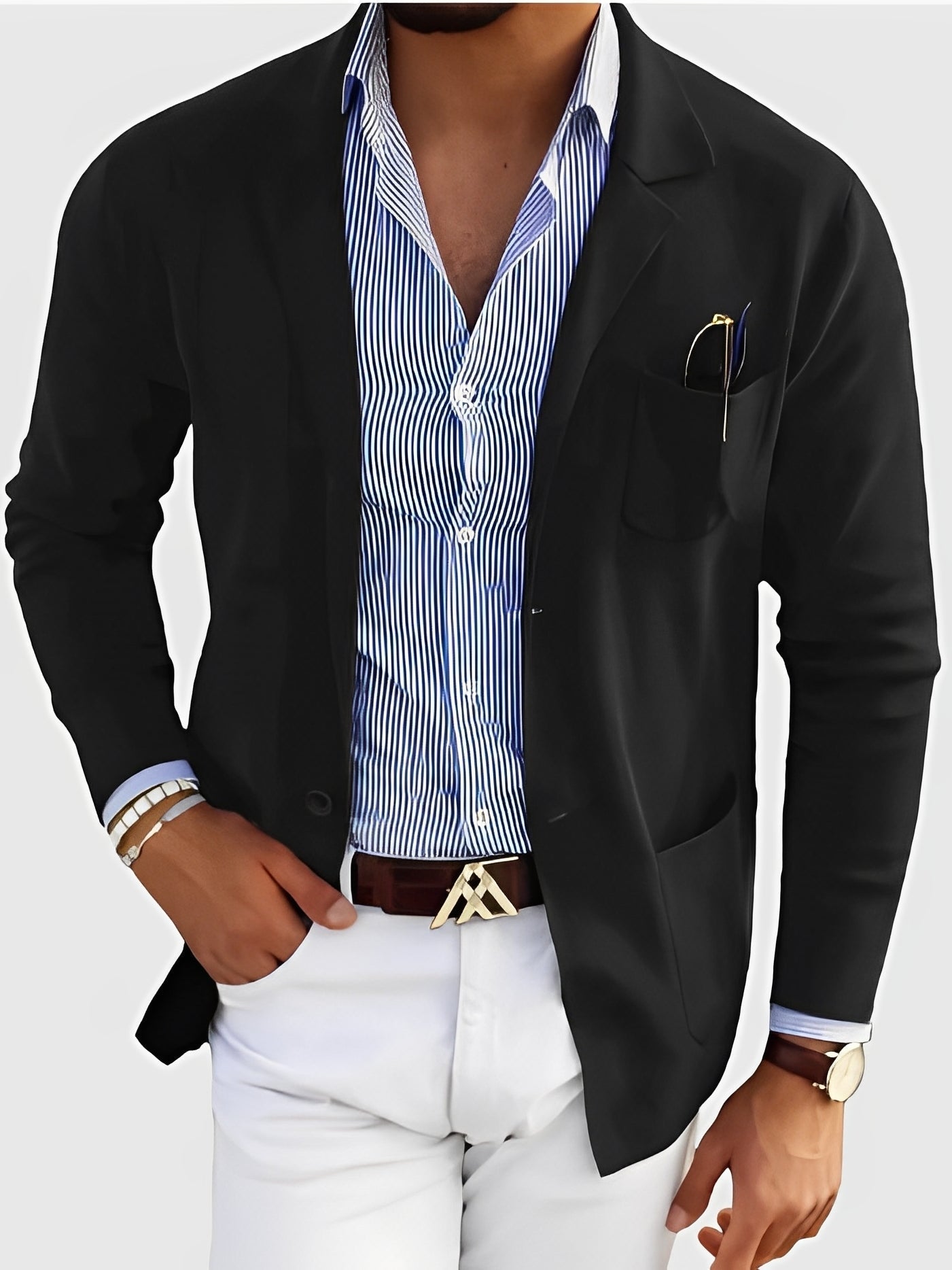 Maßgeschneiderter Herrenblazer Elegant mit Taschen